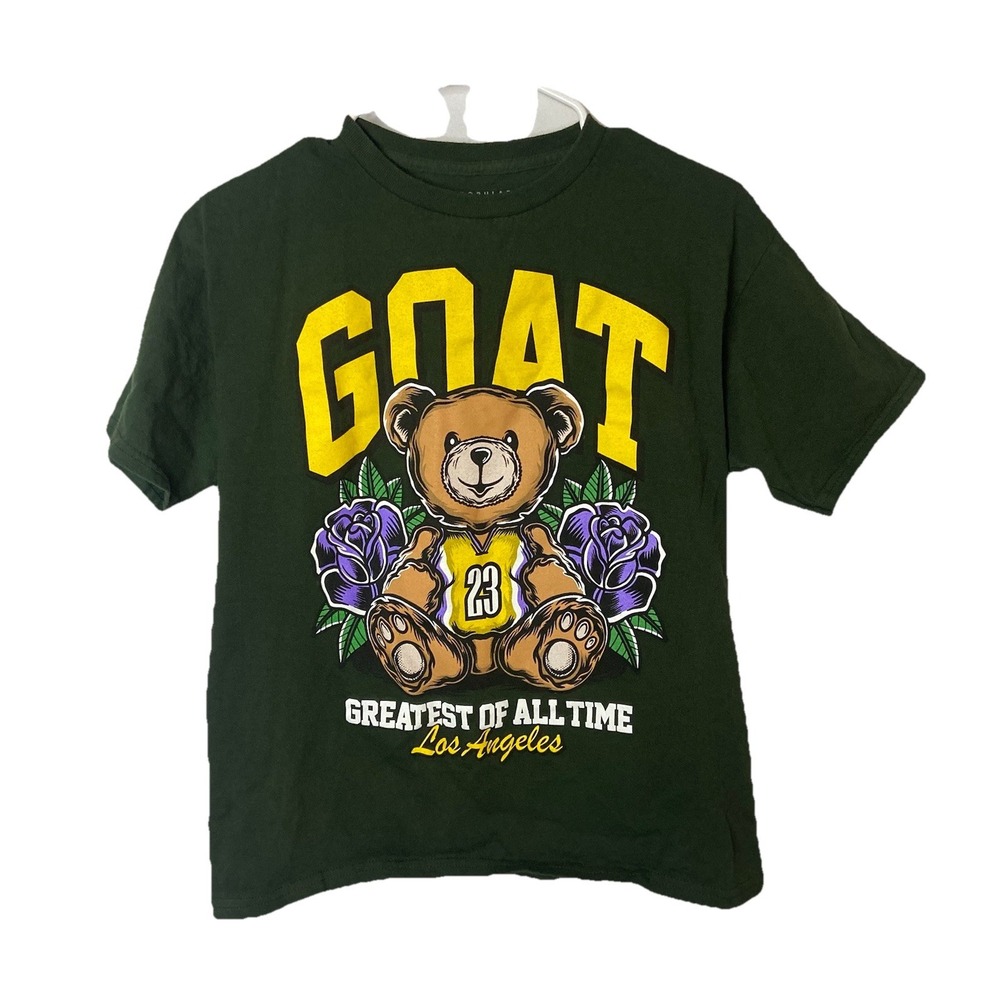 Popular Poison GOAT Los Angeles Bear Graphic‎ T-Shirt Green Mens XL